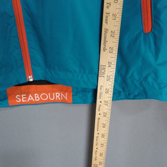Seabourn Jacket Mens XS Blue Ultimate Alaska Waterproof Hood - Picture 7 of 9